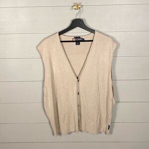 Ralph Lauren Chaps hand framed linen/cotton blend vest size XL